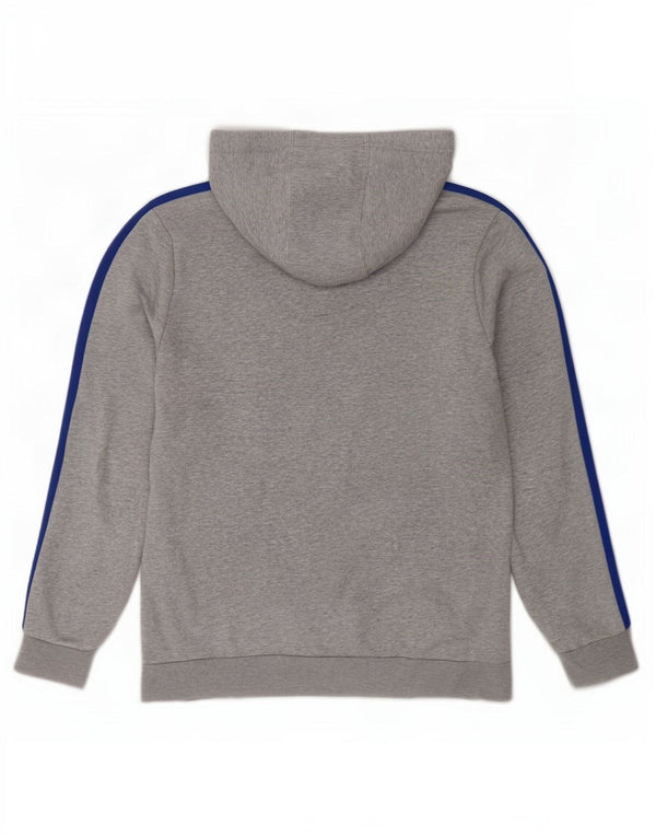 Adidas meninos moletom com capuz 13-14 anos algodão cinza