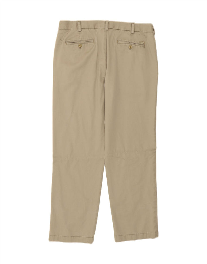 IZOD Mens Straight Chino Trousers W36 L32 Beige Cotton Vintage Izod and Second-Hand Izod from Messina Hembry 