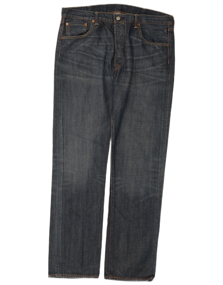 Levi's Masculino 501 Straight Jeans W38 L34 Azul Algodão