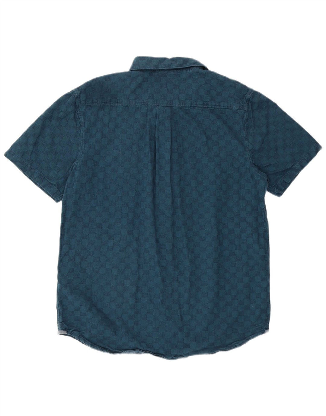 Camisa Vans Masculina Manga Curta Classic Fit Azul Médio Geométrica