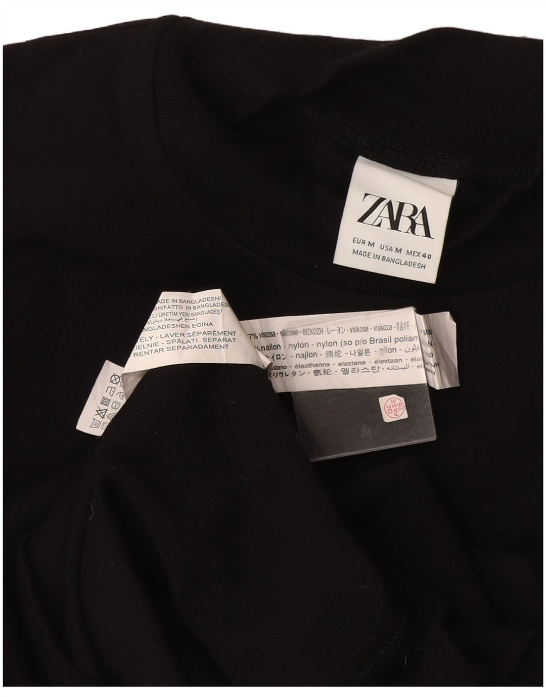 Zara moletom feminino jumper UK 14 médio preto viscose