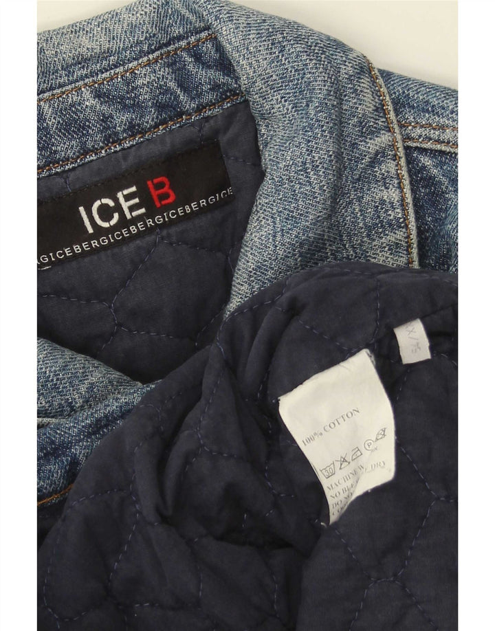 Jaqueta jeans masculina Iceberg IT 54 2XL algodão azul