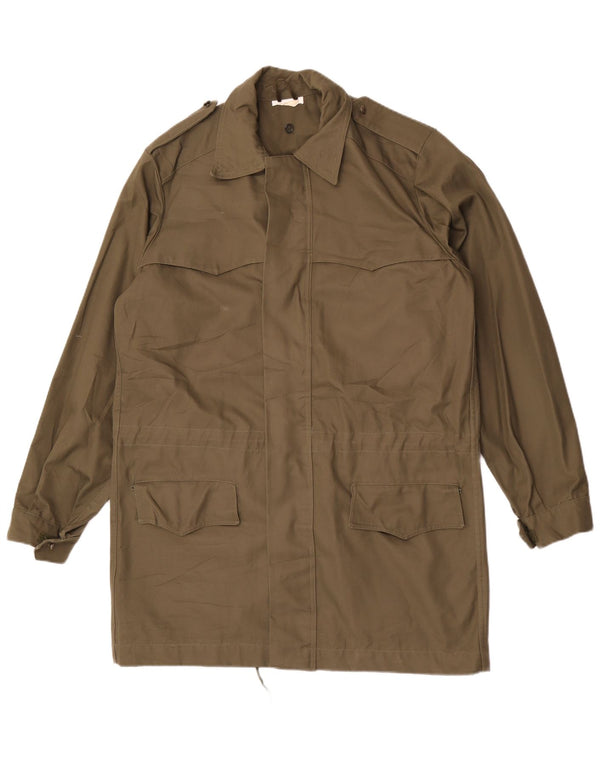 Jaqueta militar masculina vintage UK 38 médio cáqui