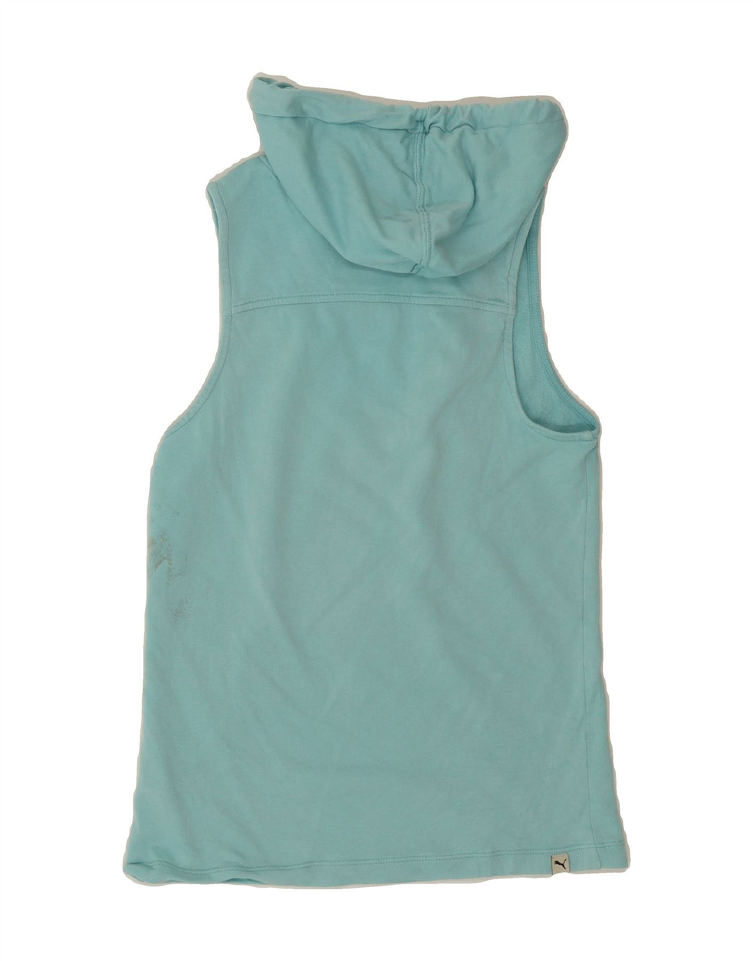 PUMA Womens Hooded Vest Top UK 12 Medium Blue Vintage Puma and Second-Hand Puma from Messina Hembry 