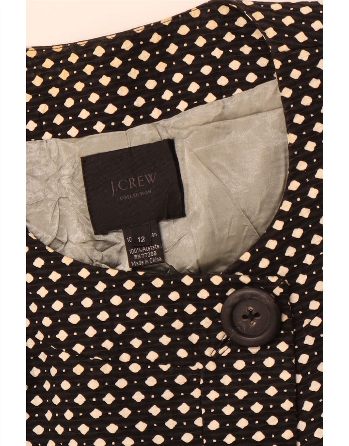 J. CREW Jaqueta blazer feminina de 1 botão US 12 grande preta manchada