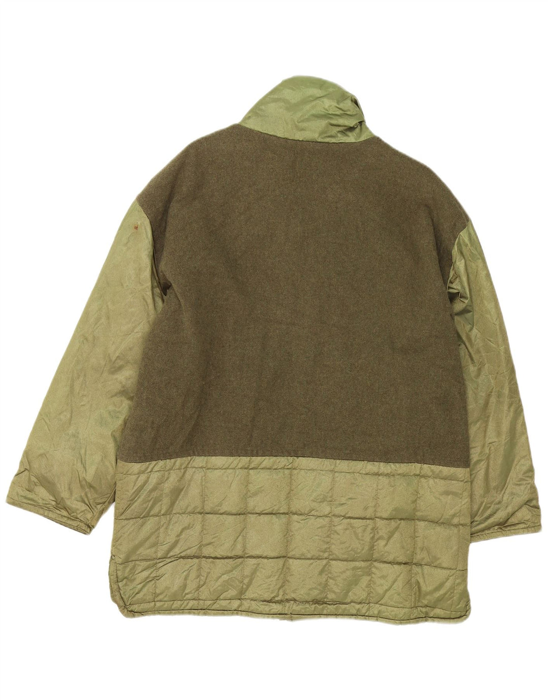 Casaco acolchoado feminino vintage solto IT 44 bloco colorido verde médio
