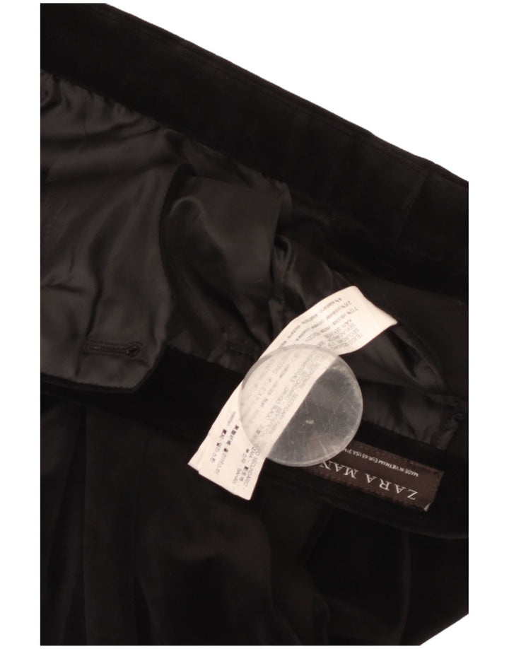 Zara Calça Chino Feminina Slim EU 40 Médio W31 L28 Preto Viscose