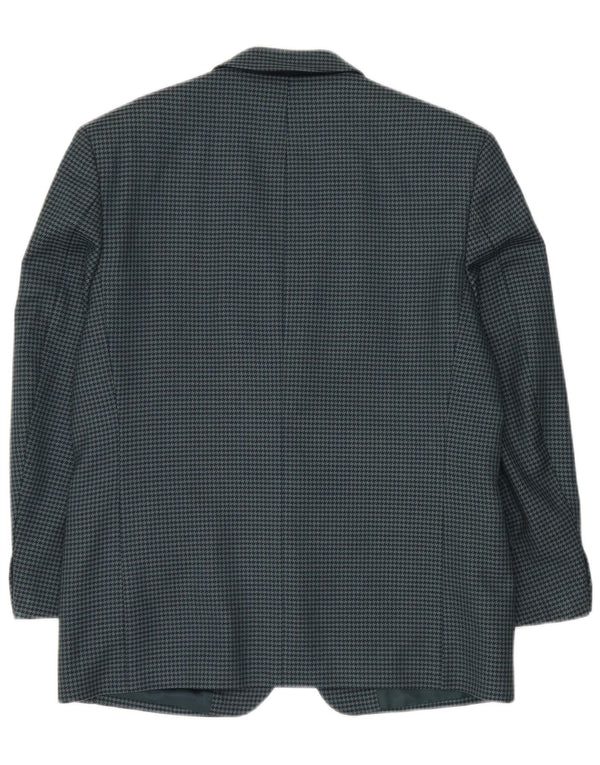 Jaqueta blazer masculina de 2 botões Douglas IT 50 grande verde houndstooth