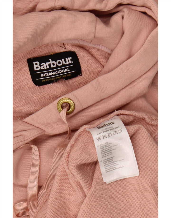 Jumper com capuz feminino BARBOUR UK 12 algodão rosa médio