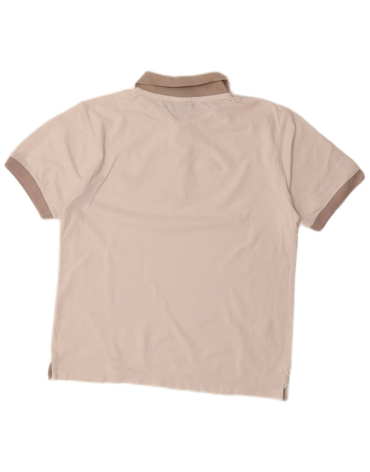 Camisa polo masculina Lotto médio branco colorblock