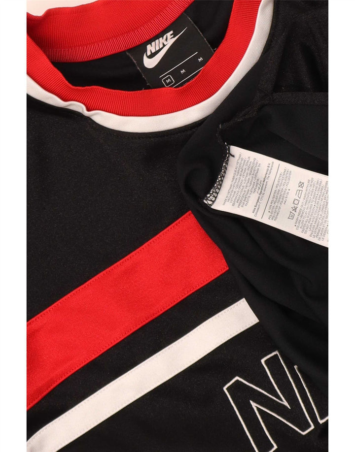 Camiseta masculina Nike Regular Graphic Top médio preto colorblock poliéster