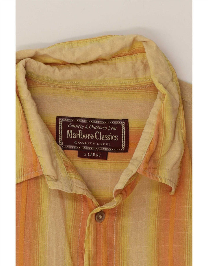 Camisa masculina Marlboro Classics XL laranja listrada