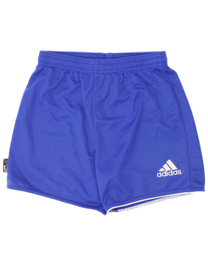 Shorts esportivos Adidas Boys Climalite 9-10 anos azul poliéster