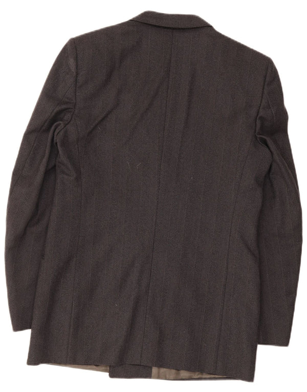 Jaqueta blazer masculina VENTANNI com peito duplo IT 46 pequena lã virgem cinza