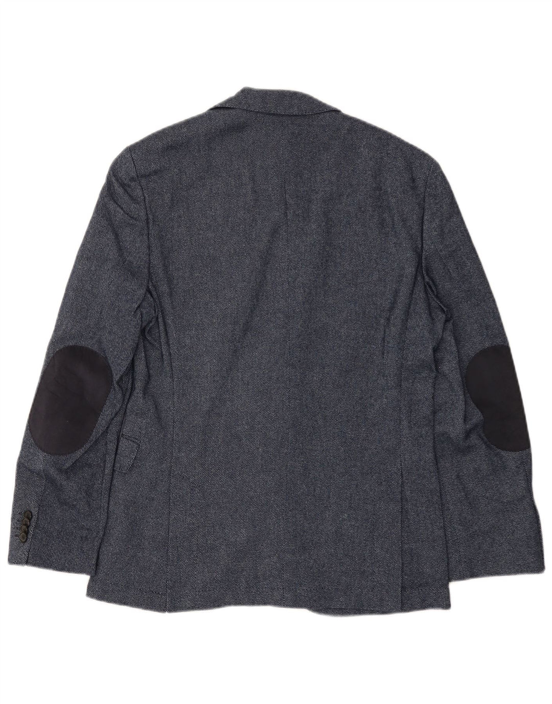 Jaqueta blazer masculina de 2 botões HUGO BOSS EU 46 pequena lã azul marinho