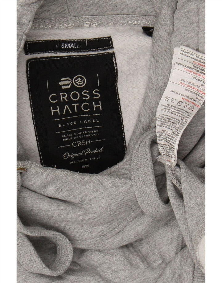 CROSSHATCH moletom com capuz masculino gráfico pequeno algodão cinza