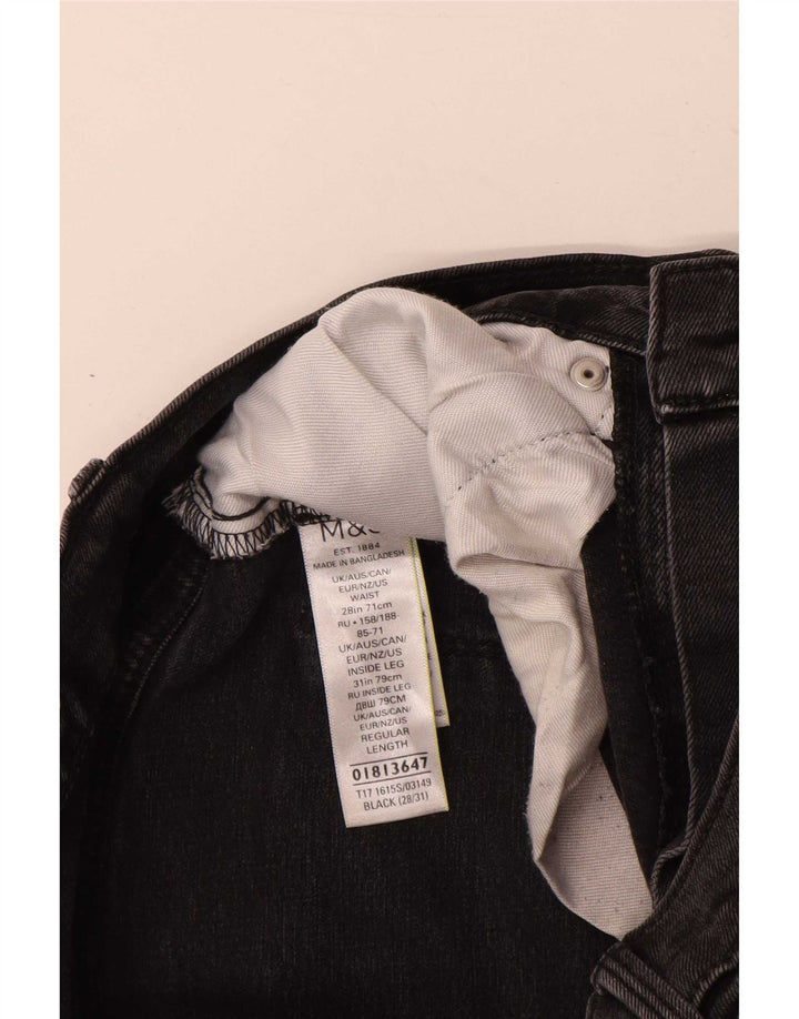 Marks & Spencer Mens Jeans Slim W28 L31 Algodão Preto