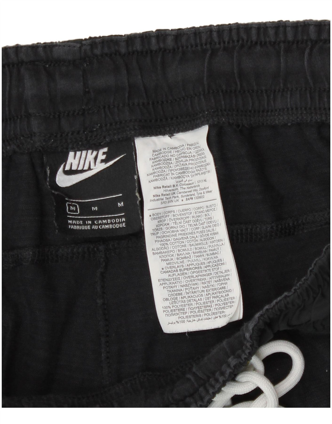 Calça de treino masculina Nike joggers médio azul marinho algodão
