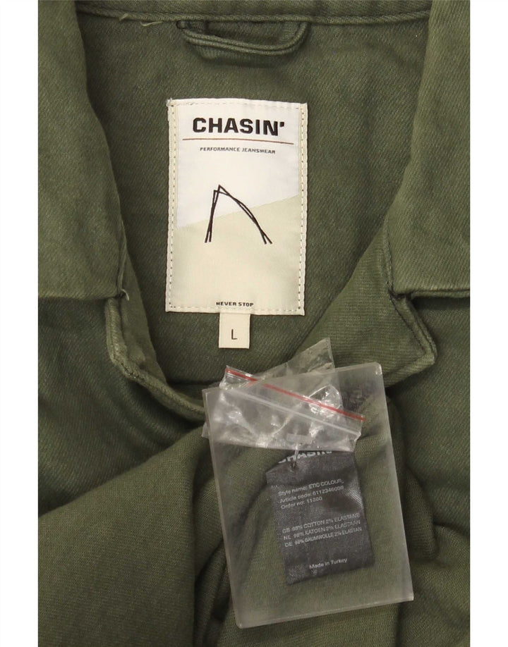 Camisa masculina Chasin grande algodão verde