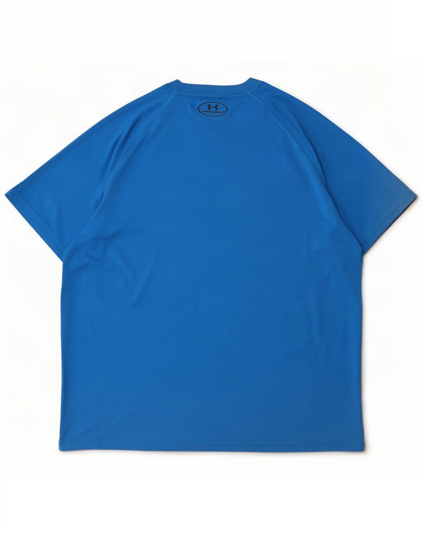 Camiseta masculina Under Armour Heat Gear grande azul