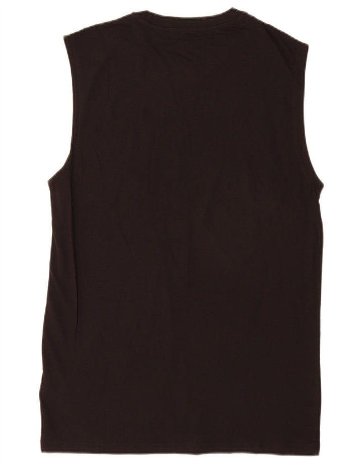 Puma Mens Graphic Vest Top Médio Algodão Preto