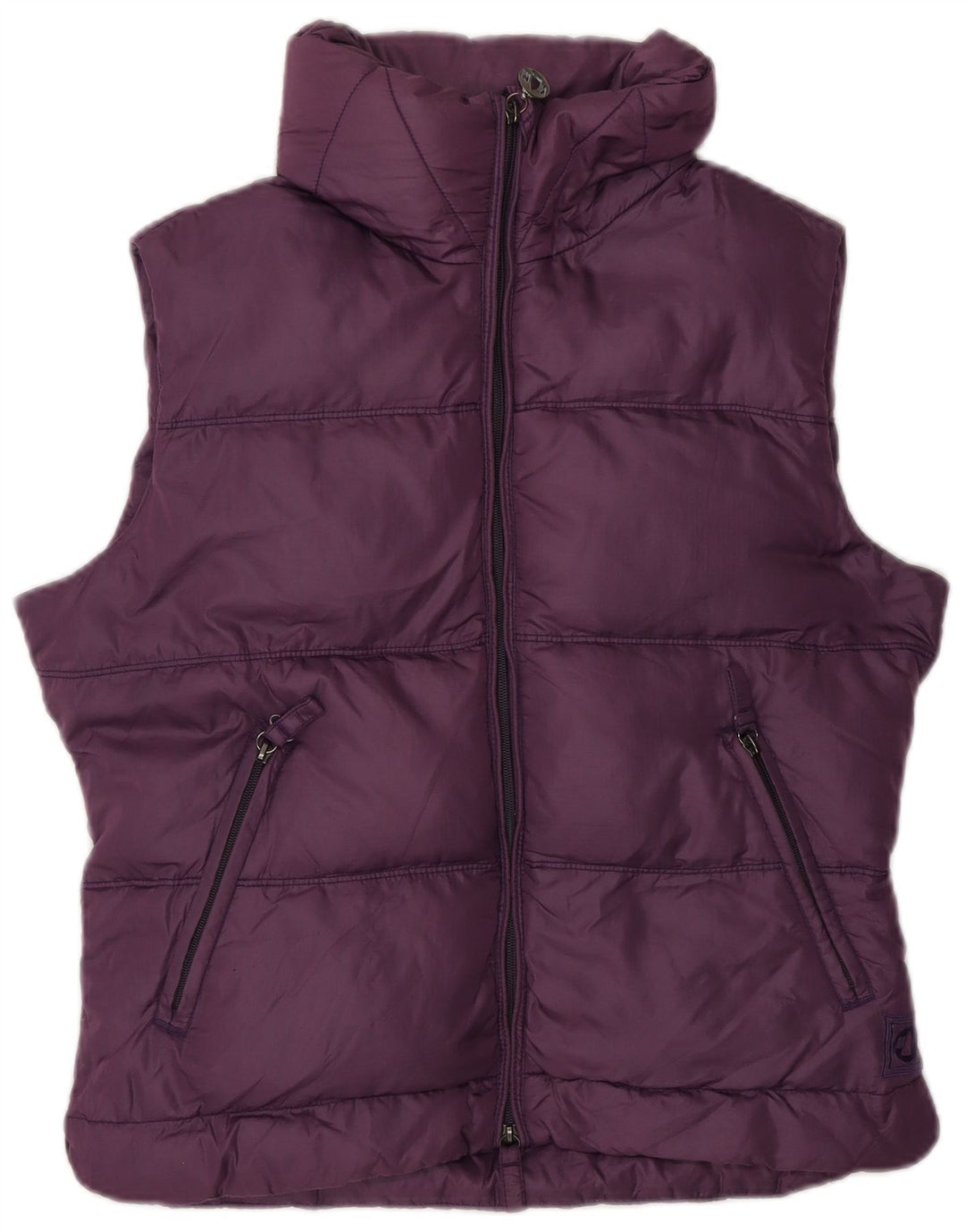 Colete acolchoado feminino MURPHY & NYE UK 14 nylon roxo médio