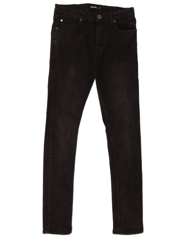 Bench Mens Skinny Jeans W32 L32 Algodão Preto