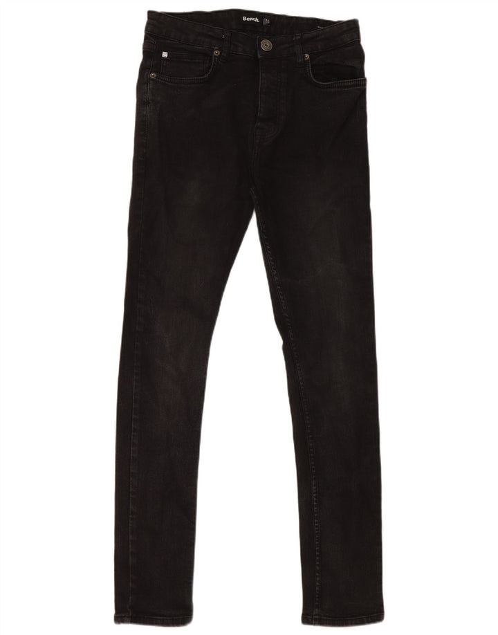 Bench Mens Skinny Jeans W32 L32 Algodão Preto
