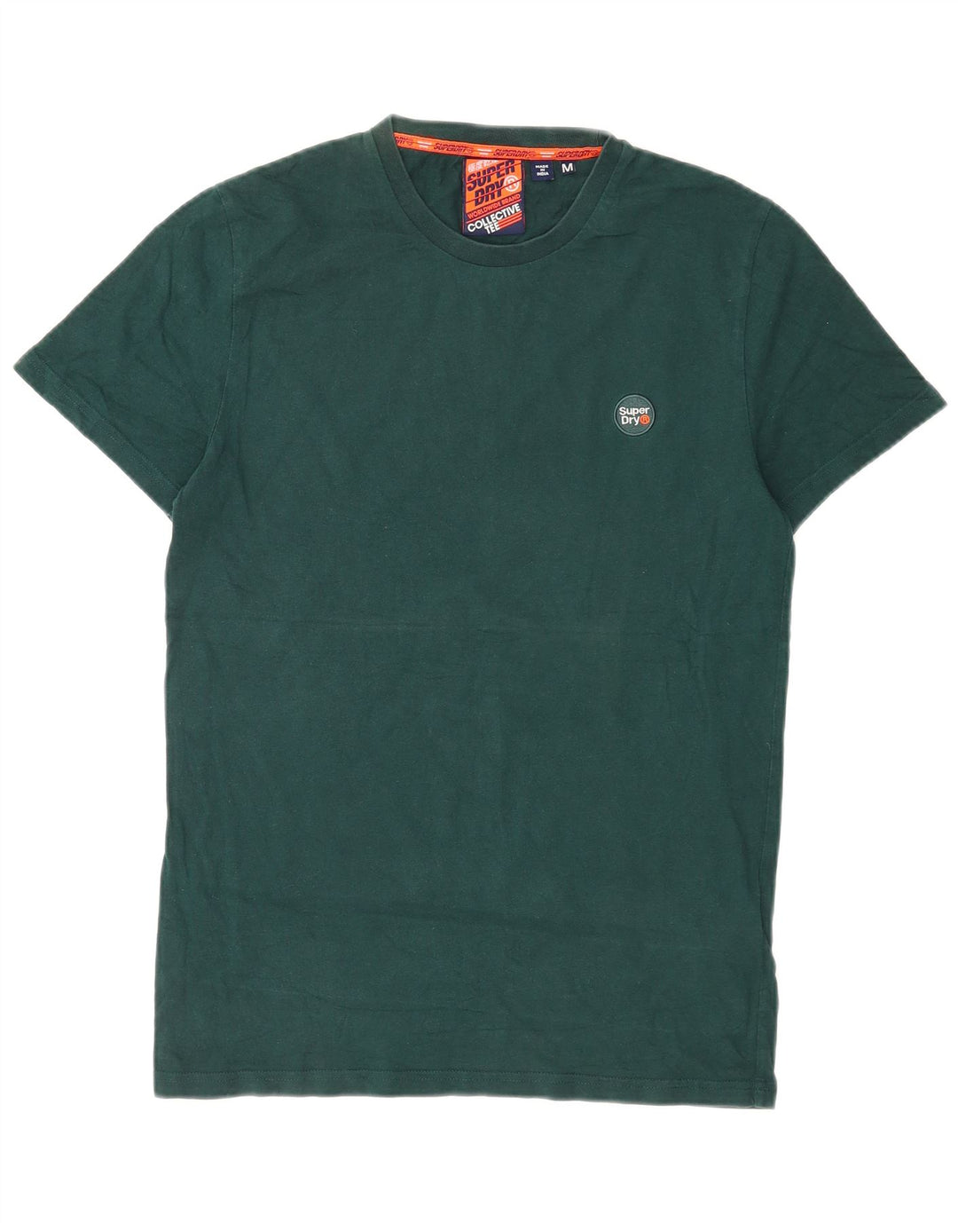 Camiseta masculina Superdry Top médio algodão verde