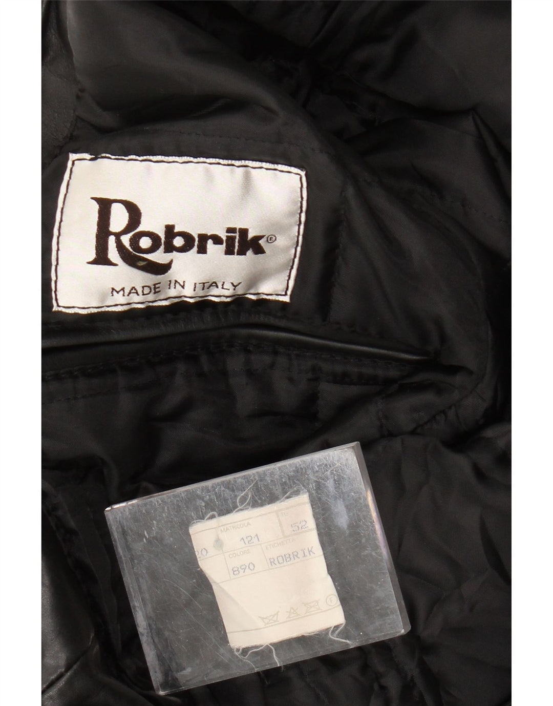 Jaqueta de couro masculina ROBRIK IT 52 XL couro preto