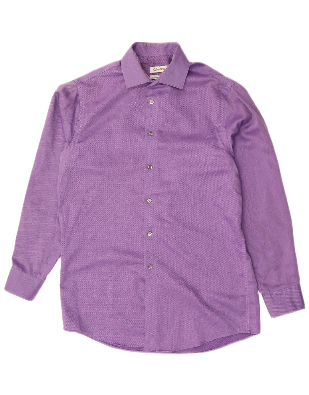 Camisa masculina Calvin Klein Classic Fit tamanho 15 algodão roxo médio