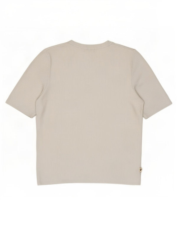 Camiseta feminina Marks & Spencer UK 14 grande viscose branca