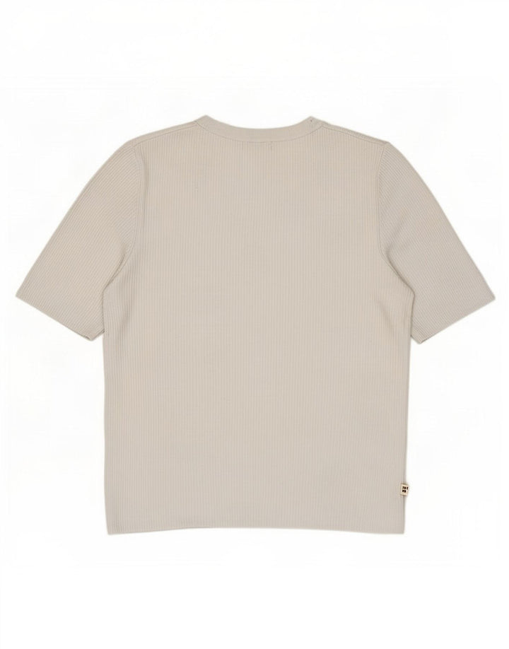 Camiseta feminina Marks & Spencer UK 14 grande viscose branca