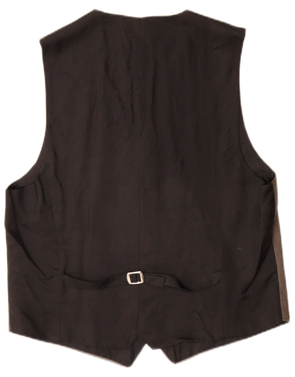 Colete masculino vintage IT 52 grande poliéster marrom