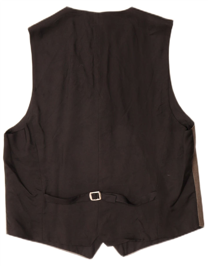 Colete masculino vintage IT 52 grande poliéster marrom
