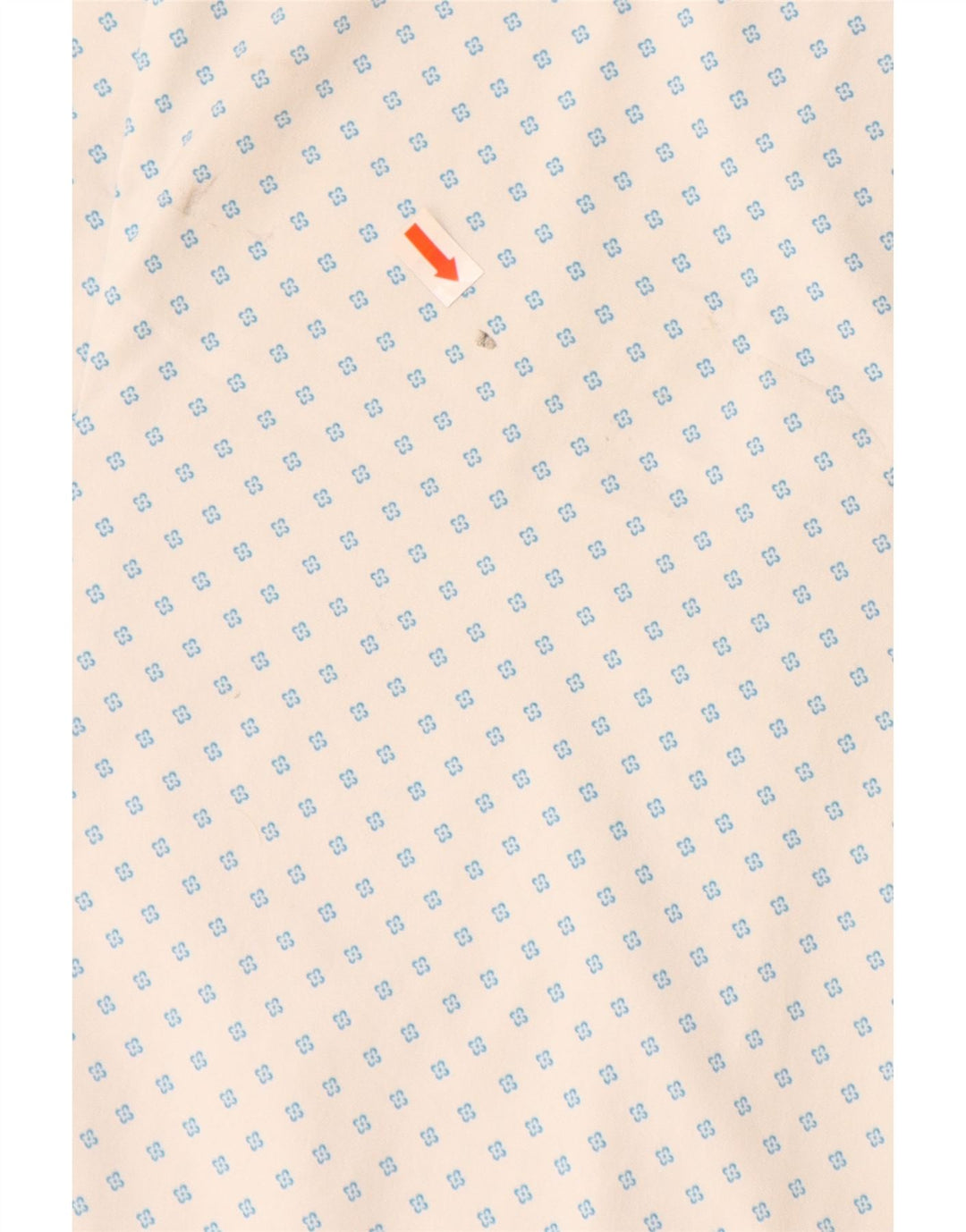 BONOBOS Camisa masculina de manga curta sob medida, grande, branca, floral, nylon