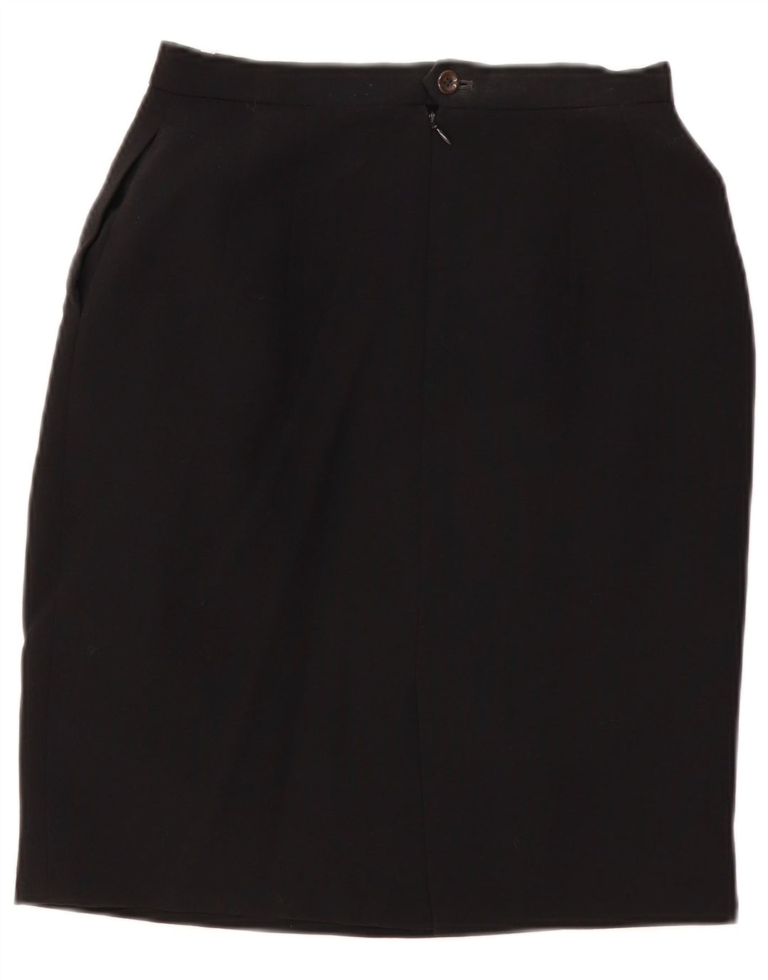 Saia lápis feminina vintage W28 lã preta média