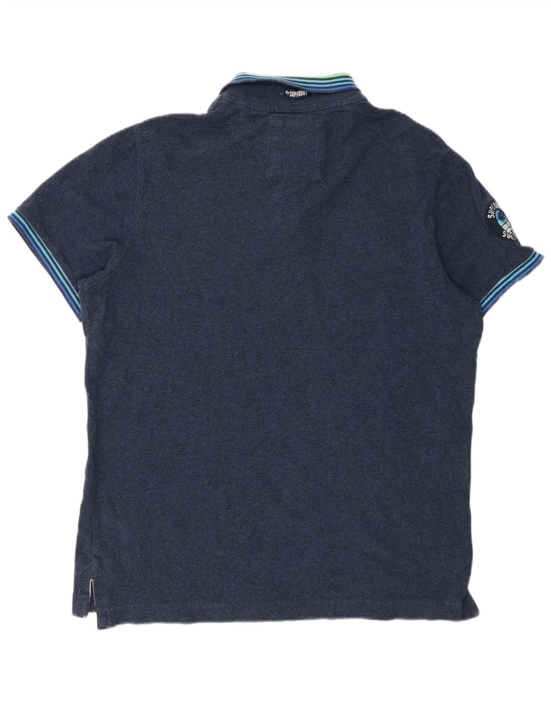 Camisa pólo gráfica masculina SUPERDRY 2XL azul marinho