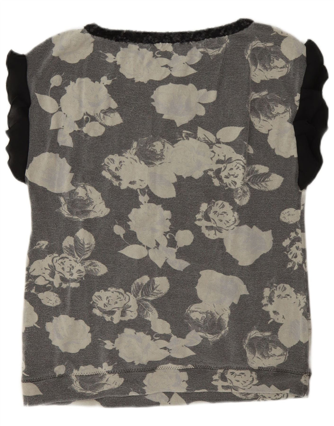 Blusa feminina Liu Jo Top IT 44 viscose floral cinza médio