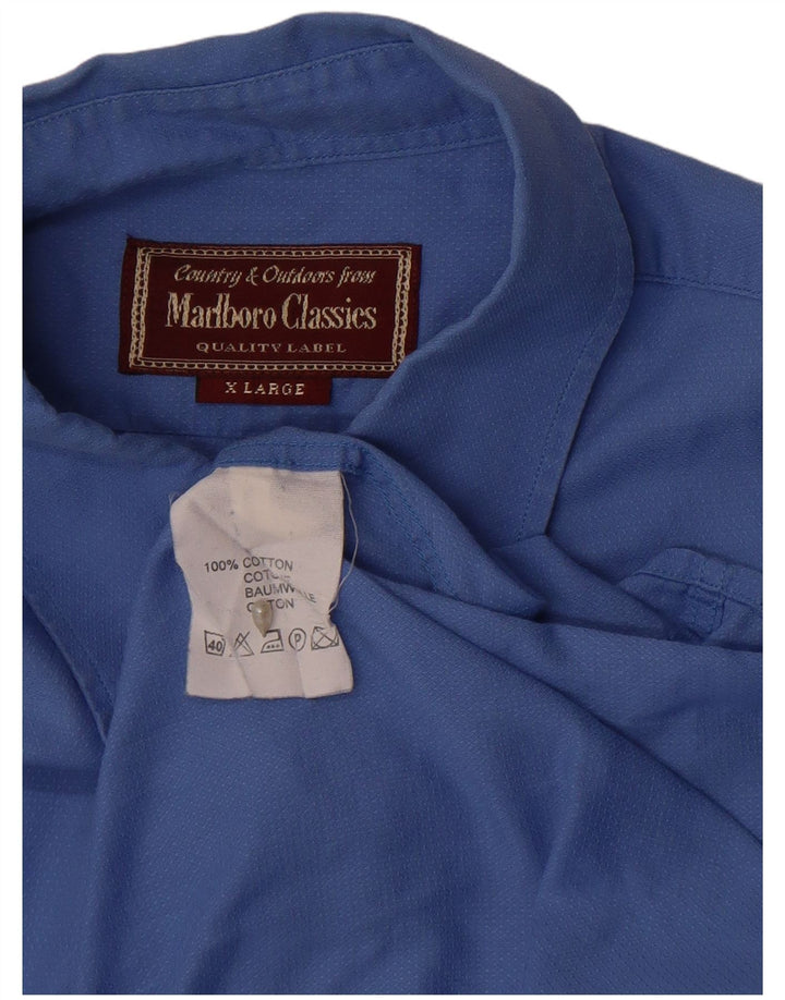 Camisa masculina Marlboro Classics XL azul algodão
