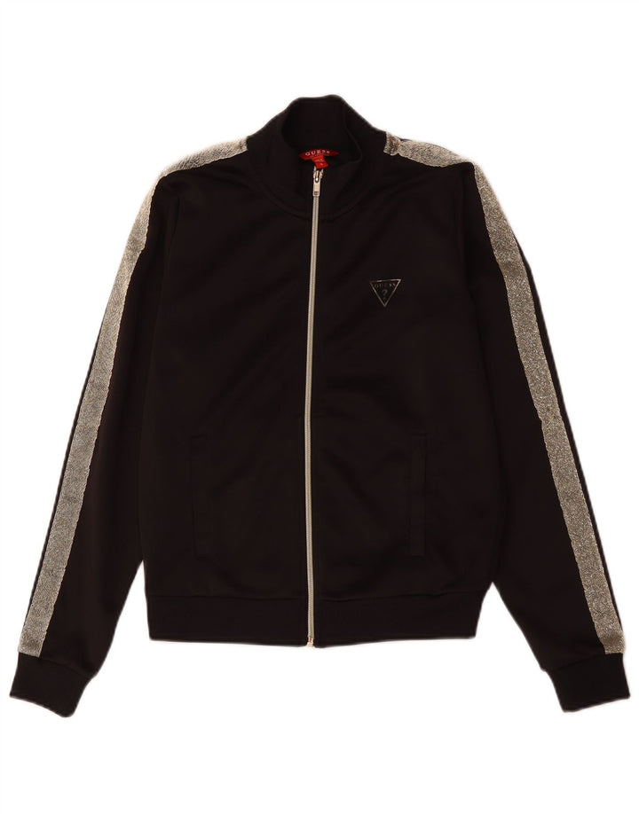Guess Fato de treino feminino completo pequeno W28 L27 preto colorblock poliéster