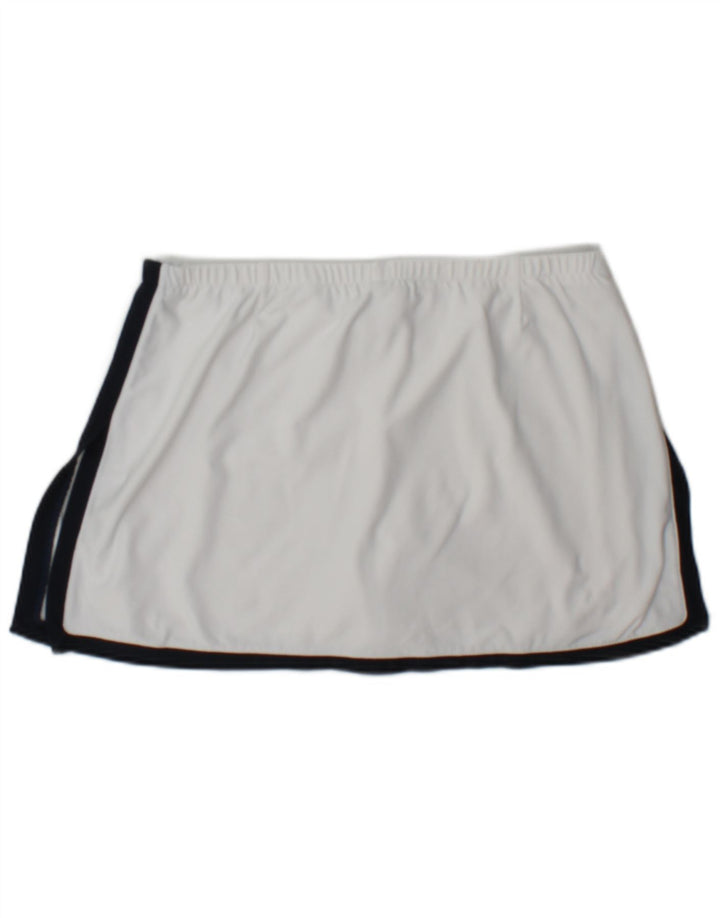Mini saia de tênis feminina Nike US 8/10 médio branco colorblock poliéster