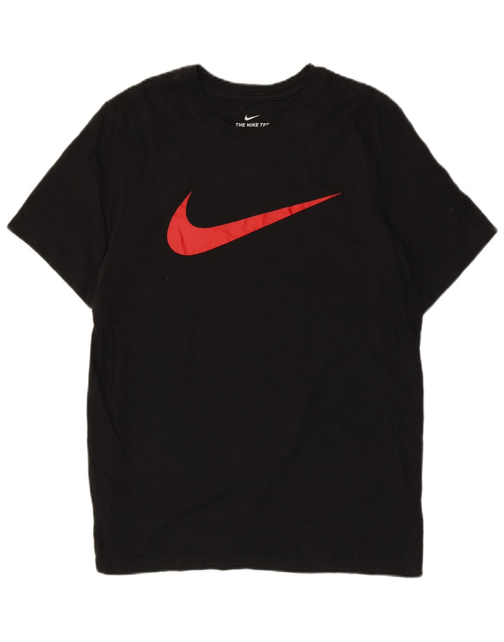 Camiseta Nike masculina gráfica Top médio algodão preto