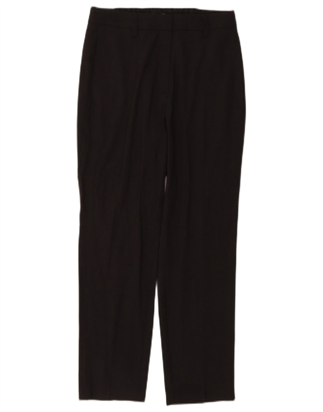 Calças cortadas femininas Marks & Spencer UK 8 pequenas W27 L26 poliéster cinza