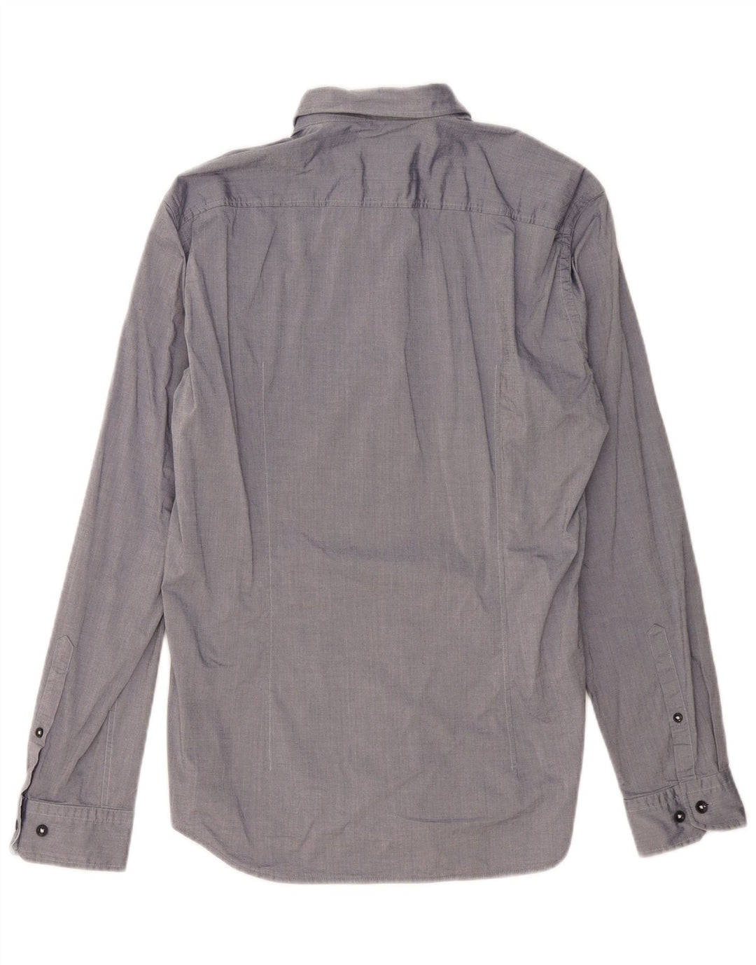 Camisa masculina de ajuste regular HUGO BOSS de algodão azul marinho médio