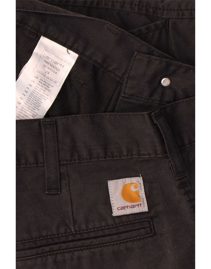 Carhartt Mens Bermuda Shorts W29 Pequeno Poliéster Preto