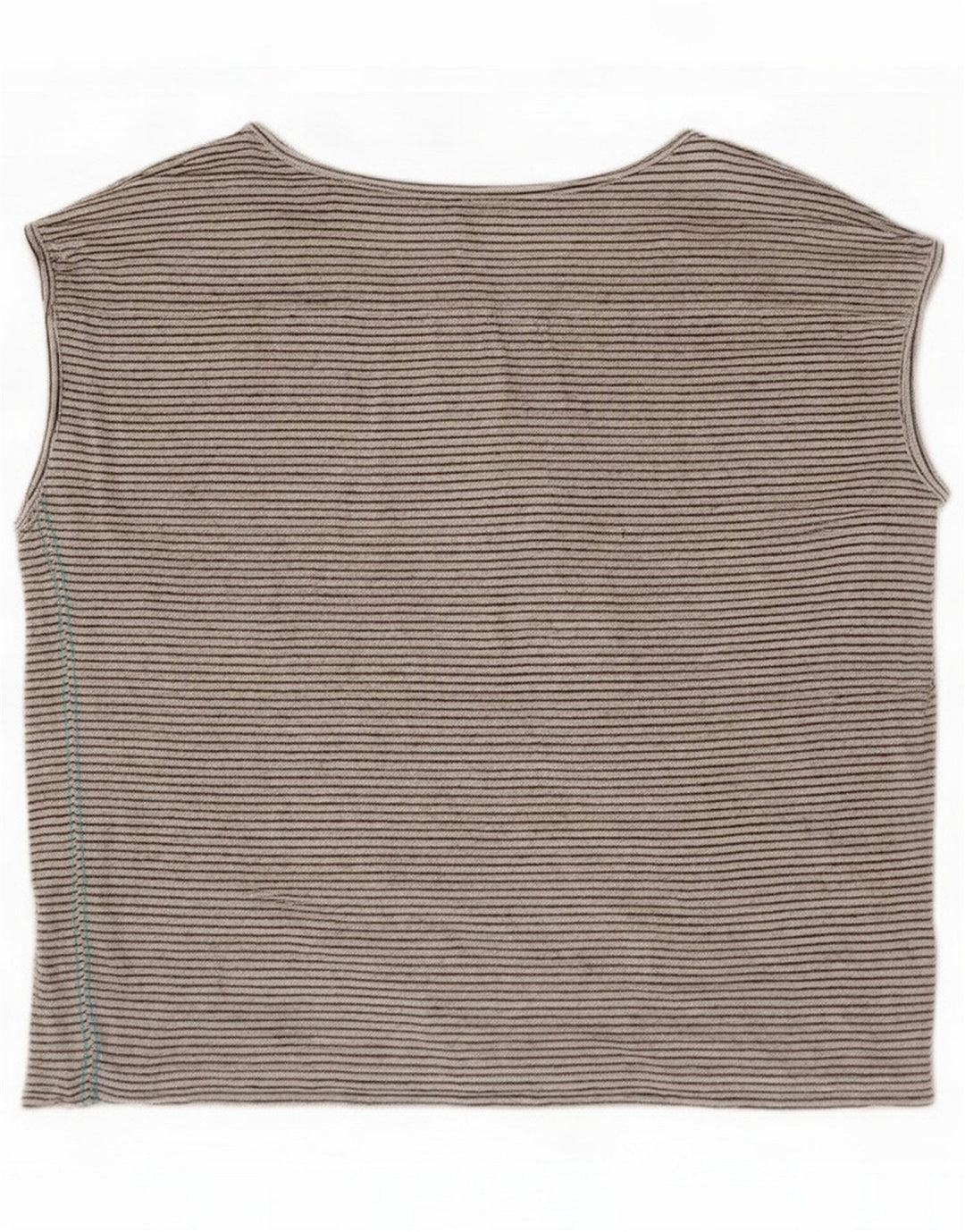 Colete feminino com material branco UK 16 Linho listrado grande