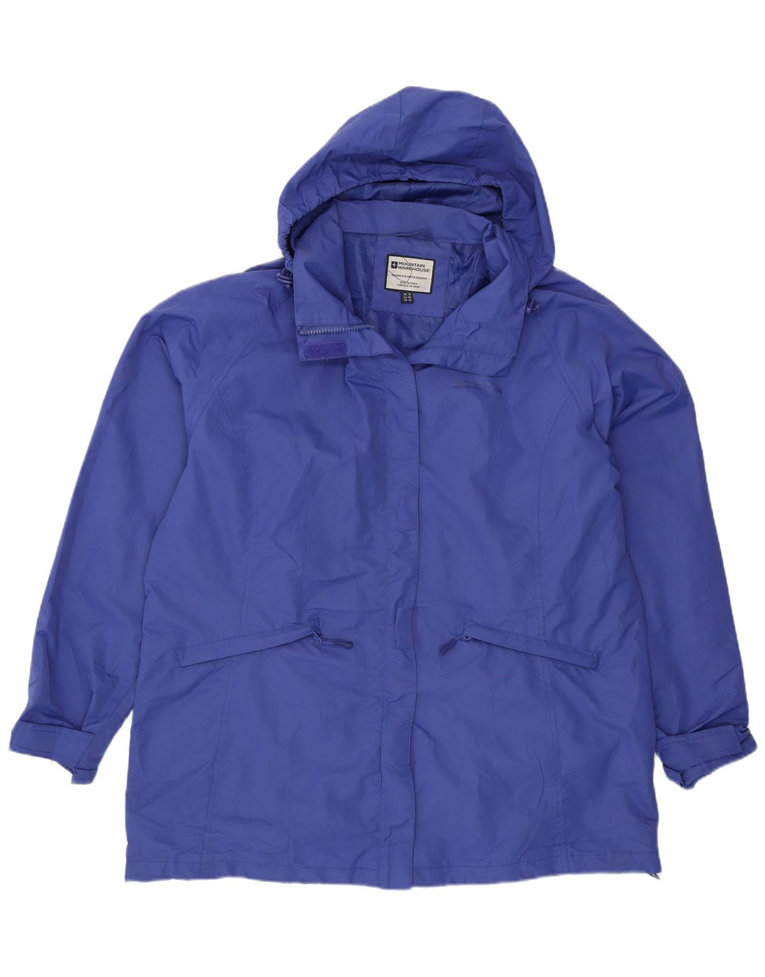 Jaqueta corta-vento com capuz feminino Mountain Warehouse poliéster azul Reino Unido 18 XL