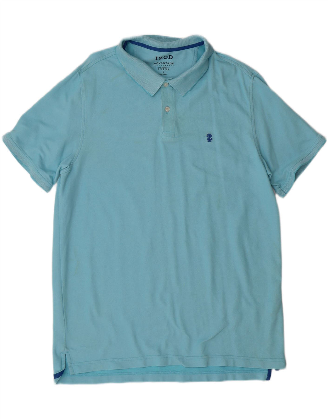 IZOD Mens Polo Shirt Large Blue Cotton Vintage Izod and Second-Hand Izod from Messina Hembry 