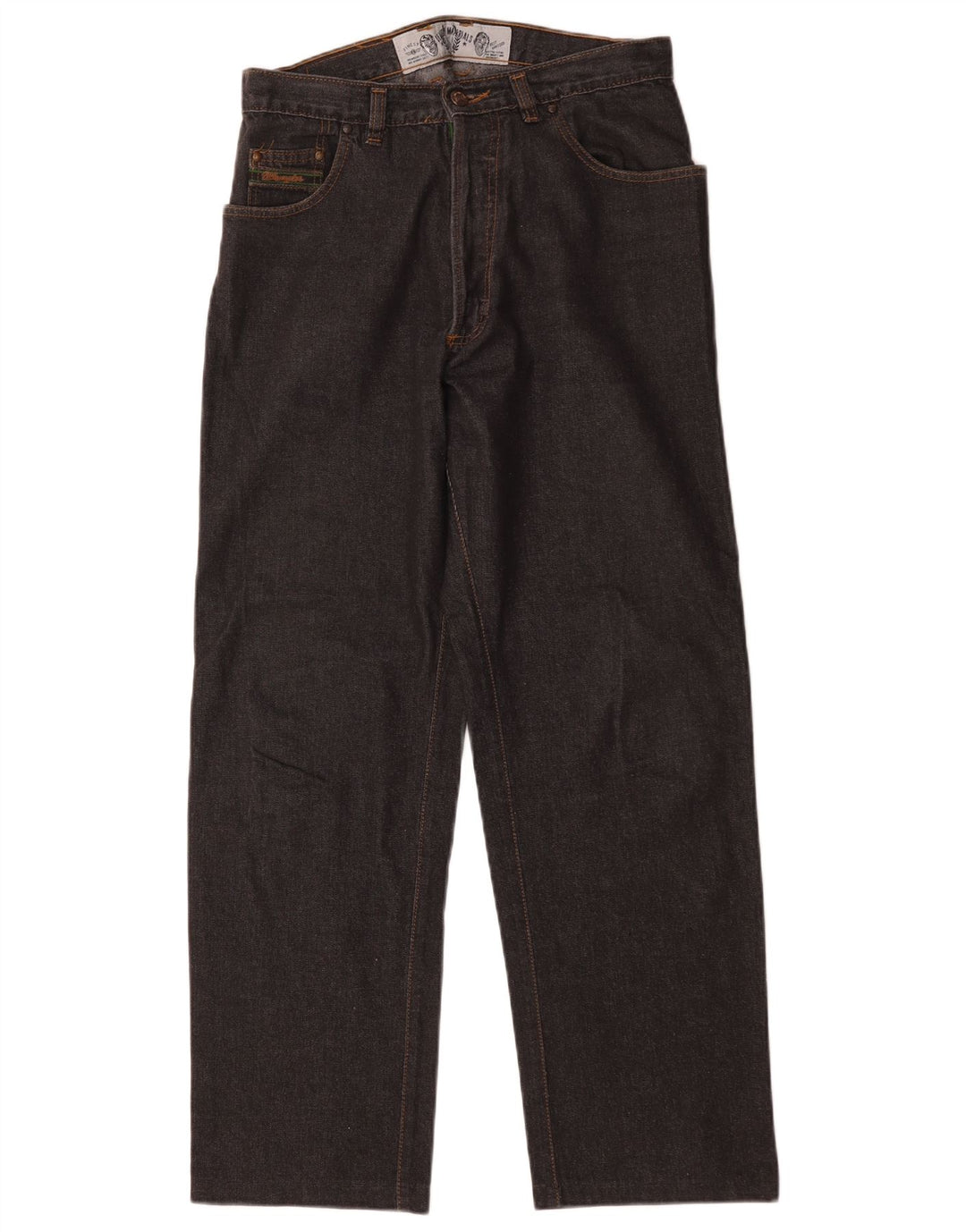 Wrangler Mens Straight Jeans W32 L29 Algodão Preto